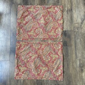 Ralph Lauren Pirouette Pillow Cases Bohemian Red Paisley Baroque 20x26 Standard